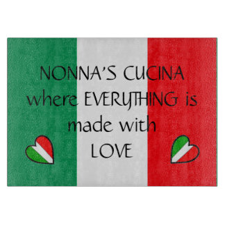 De Italiaanse vlag van Nonna is  in Cucina Snijplank