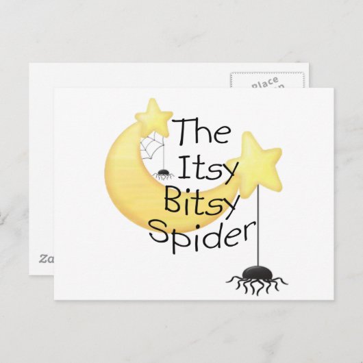 De itsy Bitsy Spider Briefkaart (Voorkant / Achterkant)