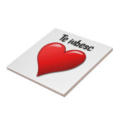 De iubesc - Ik hou van je in het Roemeens Tegeltje (Zijkant)