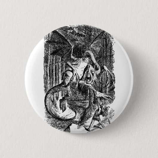 De Jabberwocky Ronde Button 5,7 Cm (Voorkant)