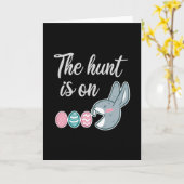 De jacht is op Paashaas Eierenschat Kaart (Gele Bloem)