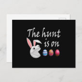 De jacht is op paaskonijnenjacht briefkaart (Voorkant / Achterkant)