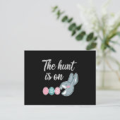 De jacht is op paaskonijnenjacht briefkaart (Staand voorkant)