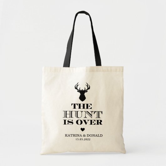 De jacht is over het rustige land tote bag (Voorkant)