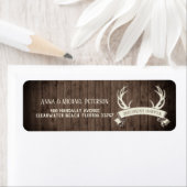 De jacht is over rustieke Barnwood bruiloft Etiket (Insitu)