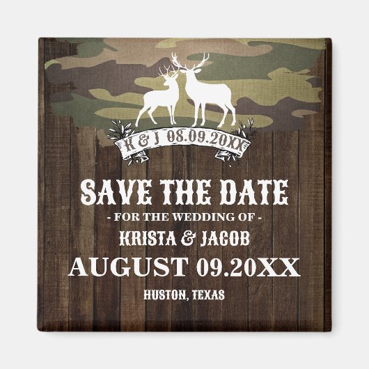 De jacht is over Westerne bruiloft, de datum opsla Magneet (Voorkant)