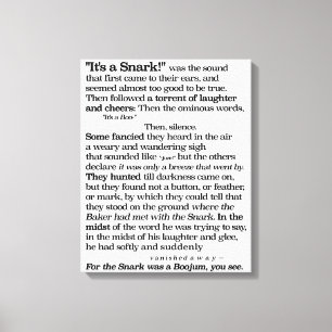 De jacht op de haai door Lewis Carroll Canvas Afdruk