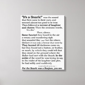 De jacht op de haai door Lewis Carroll Canvas Afdruk