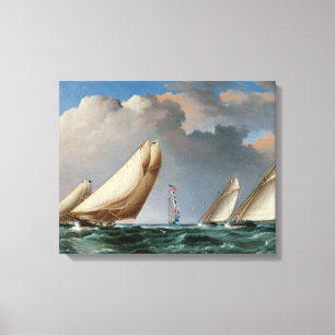 De jachten die het teken draaien canvas afdruk