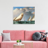 De jachten die het teken draaien canvas afdruk (Insitu (Woonkamer))