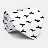 De jachthond Silhouette van Labrador Retriever Stropdas (Opgerold)