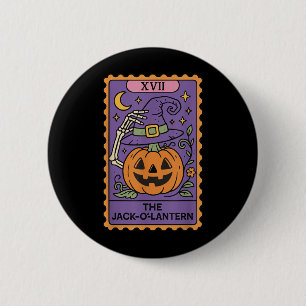 De Jack-o-lantaarn Tarot Kaart XVII Ronde Button 5,7 Cm