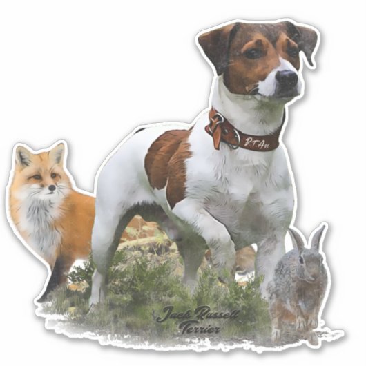 De Jack Russell Terrier, Art Sticker (Voorkant)