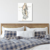 De jager (door Ann Macbeth) Canvas Afdruk (Insitu (Slaapkamer))
