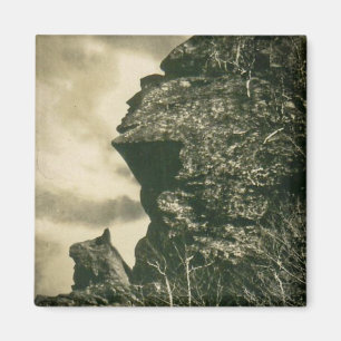 De jager en zijn hond bij Smuggler's Notch, Vermon Magneet