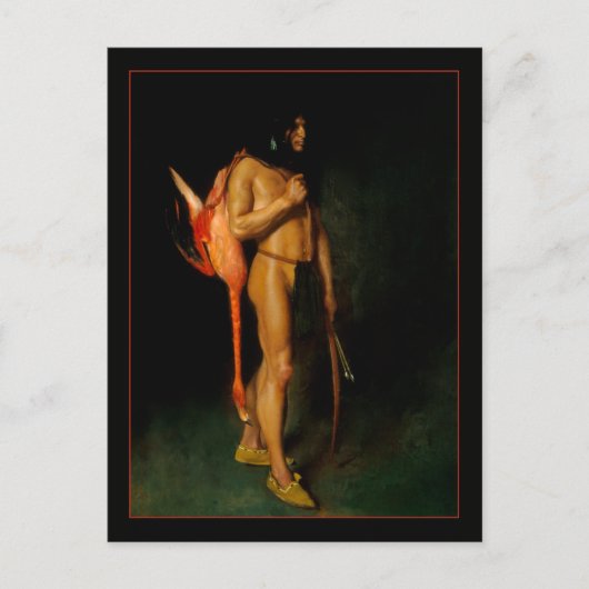 De jager van George deForest Brush Fine Art Briefkaart (Voorkant)