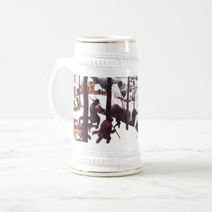 De "jagers in de Sneeuw" de Fijne Mok van Kerstmis