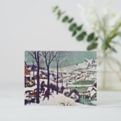 De jagers in de Sneeuw, door Bruegel D. Ä. Pieter Briefkaart (Staand voorkant)