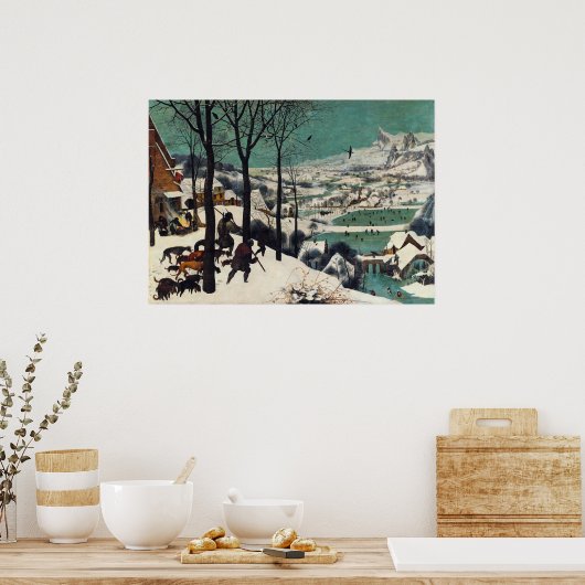 De jagers in de sneeuw door Pieter Brueghel Poster (Keuken)
