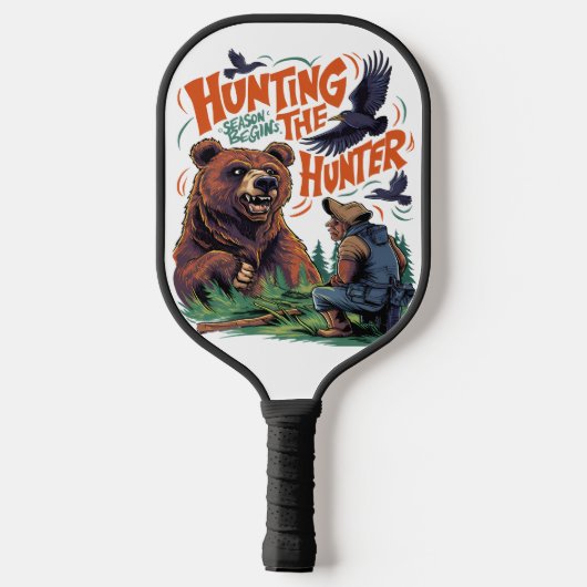 De jagers nederige ontmoeting jacht grappig pickleball paddle (Achterkant)