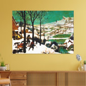 De jagers op de sneeuw (winter) van Pieter Bruegel Canvas Afdruk (Insitu (Woonkamer))