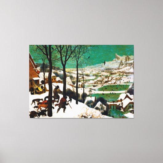 De jagers op de sneeuw (winter) van Pieter Bruegel Canvas Afdruk (Voorkant)