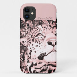 De Jaguar (roze) iPhone 11 Hoesje