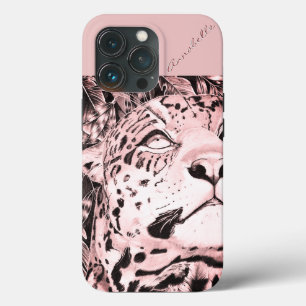 De Jaguar (roze) iPhone 13 Pro Hoesje