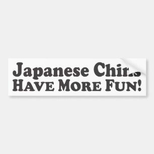 De Japanners hebben meer plezier! -Bumpersticker Bumpersticker