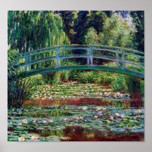 De Japanse brug (Water-Lily Pond), Monet Poster (Voorkant)
