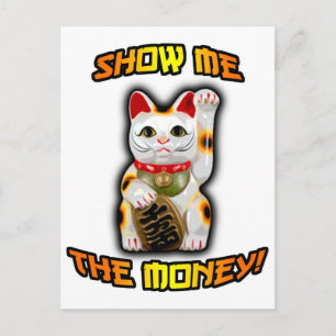 De JAPANSE KAT Maneki Neko van het Geld Briefkaart