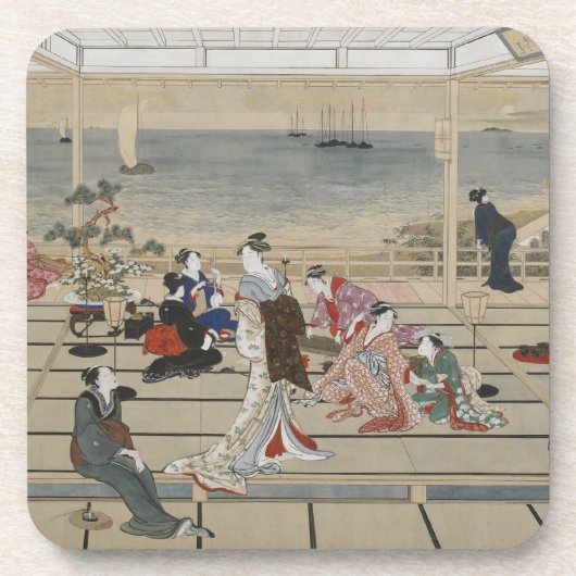 De Japanse Kunst onderzetters van Utamaro (Voorkant)