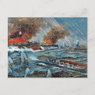 De Japanse torpedo vernietigers Briefkaart