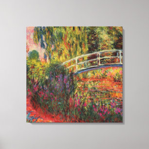 De Japanse Vijver van de Waterlelie van de Brug Canvas Afdruk