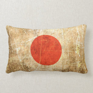 De Japanse vlag van Scratched en Worn Kussen