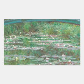 De Japanse voetbalbrug van Claude Monet Rechthoekige Sticker