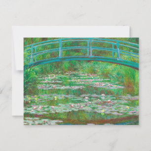 De Japanse voetgangersbrug Claude Monet Briefkaart