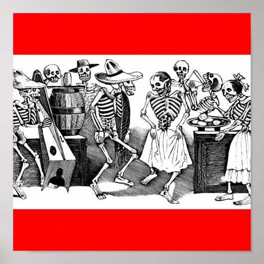 "De Jarabe dansen in de andere wereld" Poster (Voorkant)