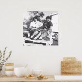 DE JAREN '50 MEISJES VORMEN DE DRUK VAN HET POSTER (Keuken)