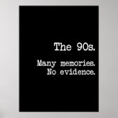 De jaren '90 veel herinneringen geen bewijs poster (Voorkant)