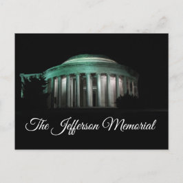 De Jefferson Memorial 's nachts Briefkaart