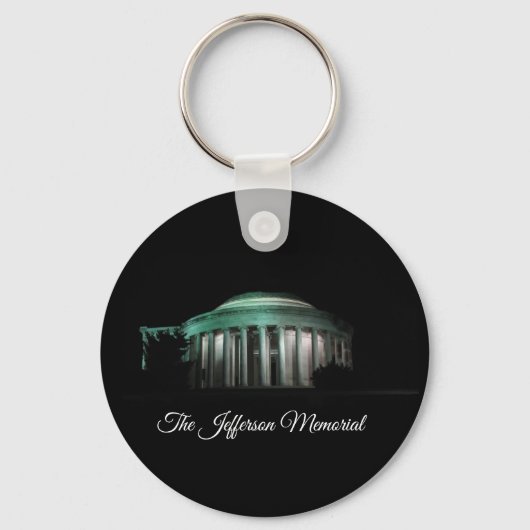 De Jefferson Memorial 's nachts Sleutelhanger (Voorkant)