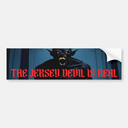 De Jersey Devil bestaat echt Bumpersticker (Voorkant)