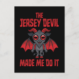 De Jersey Devil Liet Me Het Doen Feestdagenkaart