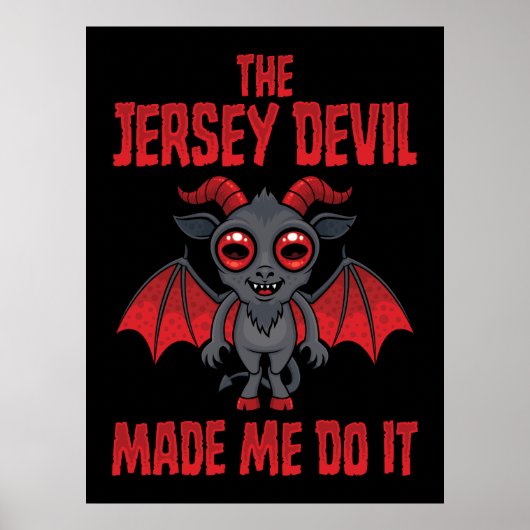 De Jersey Devil Liet Me Het Doen Poster (Voorkant)
