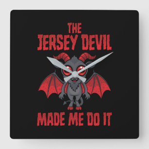 De Jersey Devil Liet Me Het Doen Vierkante Klok
