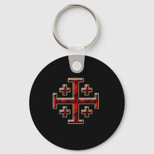 De Jerusalem Cross - Black Back Sleutelhanger