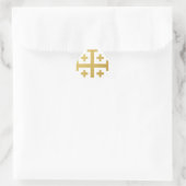 De Jerusalem Cross - Gold Edition Driehoek Sticker (Tas)
