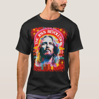 De Jesus Revolution 2.0 psychedelisch Christelijk T-shirt