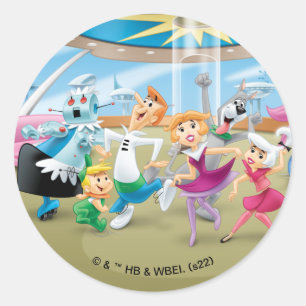 De Jetsons   Familiedanpartij Ronde Sticker